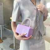 Acrylic Hard Box Chain Crossbody Bag Evening Shoulder Bag Purses