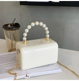 Acrylic Hard Box Chain Crossbody Bag Evening Shoulder Bag Purses