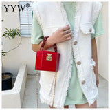 Acrylic Ins Female Clutch Box Purse PVC Mini Hand Bags Chains Shoulder Purses