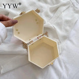 Acrylic Ins Female Clutch Box Purse PVC Mini Hand Bags Chains Shoulder Purses