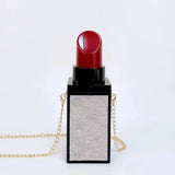 Acrylic Lipstick Clutch Evening Bag for Women Chain Shoulder Bag