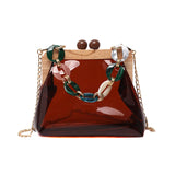 Acrylic Crossbody Bag Women Transparent Clutches Female Handbag Clear PVC