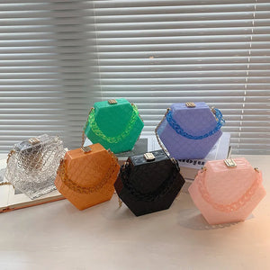 Acrylic Mermaid Colour Box Tote Bag Summer PVC Women's Handbag