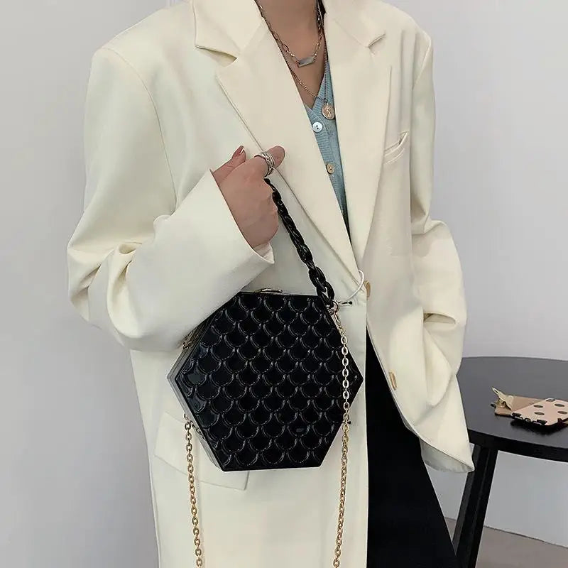 Acrylic Mermaid Colour Box Tote Bag Summer PVC Women's Handbag