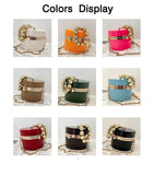 Golden Beaded Handles Evening Clutch Bag for Women
