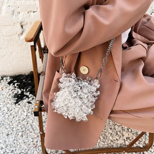 Acrylic Small Handbags for Women Shoulder Evening Bag Crossbody Chain