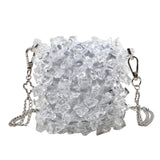 Acrylic Small Handbags for Women Shoulder Evening Bag Crossbody Chain