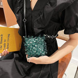 Acrylic Small Handbags for Women Shoulder Evening Bag Crossbody Chain