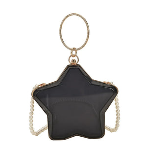Acrylic Star Shape Diamond Party Clutch Wedding Bag