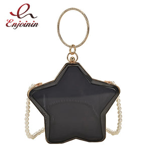 Acrylic Star Shape Diamond Party Clutch Wedding Bag