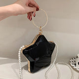 Acrylic Star Shape Diamond Party Clutch Wedding Bag