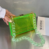 Acrylic Transparent Box Bag Tote Bag Chain Shoulder Bag PVC Women's Bag