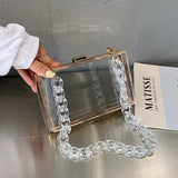 Acrylic Transparent Box Bag Tote Bag Chain Shoulder Bag PVC Women's Bag