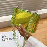 Acrylic Transparent Box Bag Tote Bag Chain Shoulder Bag PVC Women's Bag