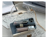 Acrylic Party Clutch Evening Bag Women Purses Handbags Shoulder