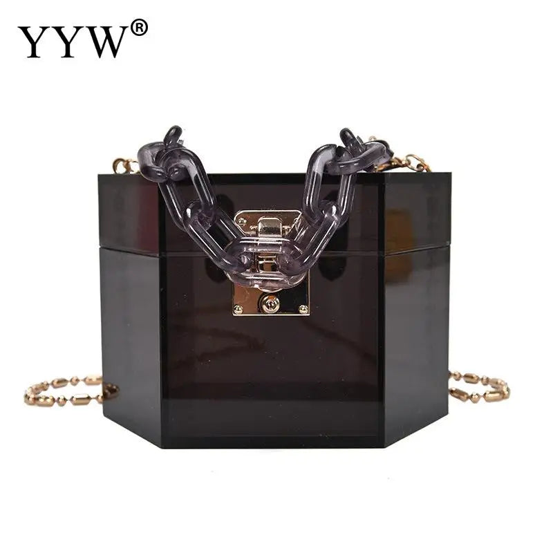 Acrylic Transparent Box Creativ Chain Messenger Jelly Bag