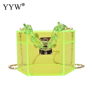Acrylic Transparent Box Creativ Chain Messenger Jelly Bag