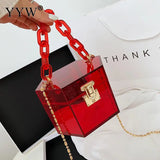 Acrylic Transparent Box Creativ Chain Messenger Jelly Bag
