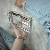 Acrylic Transparent Clutch Chain Box Evening Purse
