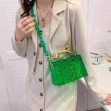 Acrylic Transparent Evening Clutch Bag Chain Shoulder Party Purse