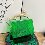 Acrylic Transparent Evening Clutch Bag Chain Shoulder Party Purse
