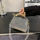 Acrylic Transparent Evening Clutch Bag Chain Shoulder Party Purse