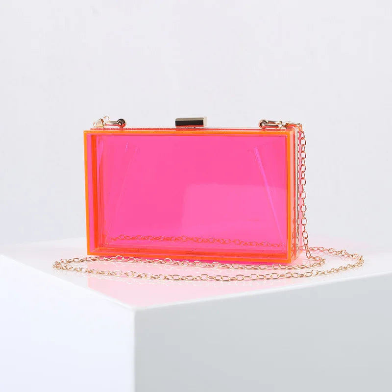 Acrylic Candy Box Bag Chain Shoulder Handbag Square Small Women's Bag