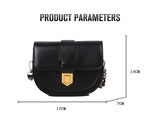 Acrylic chain Small Saddle Crossbody Bag For Women