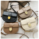 Acrylic chain Small Saddle Crossbody Bag For Women