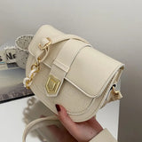 Acrylic chain Small Saddle Crossbody Bag For Women
