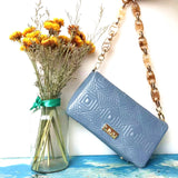 Embroidered Acrylic Chain Shoulder Bag Women's Small Square Purse Handbag