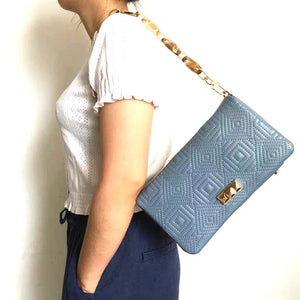 Embroidered Acrylic Chain Shoulder Bag Women's Small Square Purse Handbag