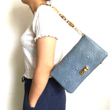 Embroidered Acrylic Chain Shoulder Bag Women's Small Square Purse Handbag