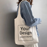 Canvas Tote Bag Foldable Unisex Shopper Bag