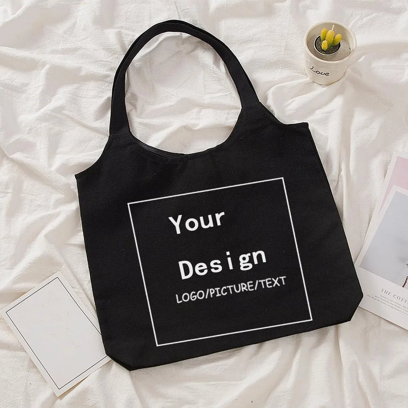 Canvas Tote Bag Foldable Unisex Shopper Bag