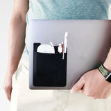 Adhesive Laptop Back Storage Bag Multi-Pocket Organizer