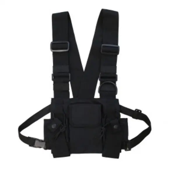Adjustable Vest Hip Hop Streetwear Unisex Pockets Waist Pack