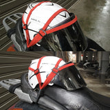 Adjustable Helmet Luggage Elastic Rope Strap Belt - Red