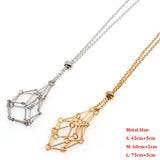Adjustable Necklace Cord Empty Stone Holder Wax Rope Metal Chain DIY Natural