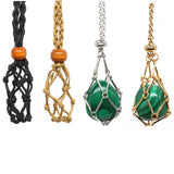 Adjustable Necklace Cord Empty Stone Holder Wax Rope Metal Chain DIY Natural