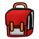Adjustable Strap Unisex 2D Comic Bookbag School Backpack