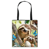 Adorkable Animal Sloth Casual Totes Bag Women Portable Canvas Shoulder