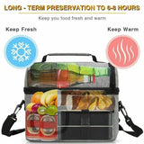 Adult Kids Portable Insulated Lunch Bag Food Storage Lunchbox 8L
