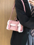 Winter Lambswool Plush Crossbody Bag, Comfortable and Versatile