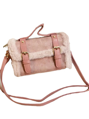 Winter Lambswool Plush Crossbody Bag, Comfortable and Versatile