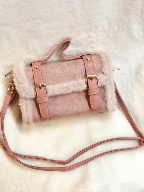 Winter Lambswool Plush Crossbody Bag, Comfortable and Versatile