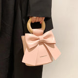 Chic Minority Bow Bucket Bag for Women