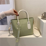 Texture Lady's Handbag PU Leather Summer Tote