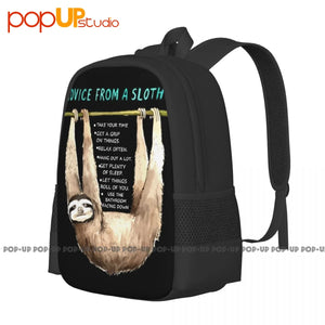 Sloth Backpack Vintage Art Print Outdoor Running