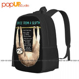 Sloth Backpack Vintage Art Print Outdoor Running